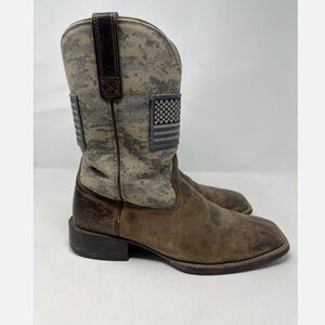Ariat boots.   Digital flag. Size. 9 1/2   Brown